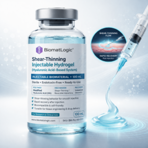 Shear-Thinning Injectable Hydrogel (Hyaluronic Acid–Based System), 100 mL