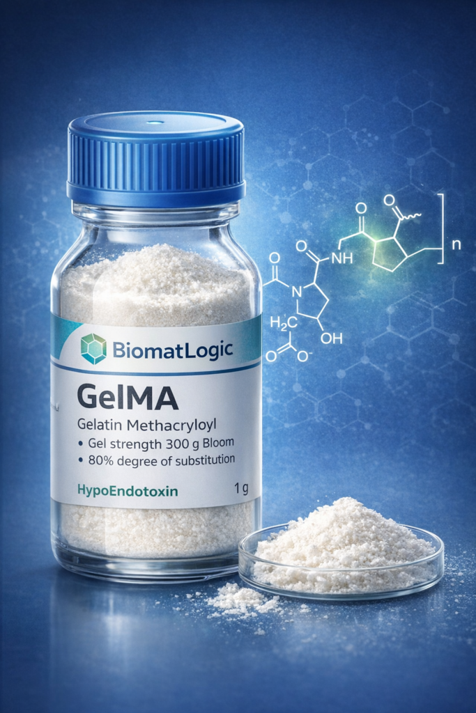 GelMA™ Photocurable Matrix – Engineered Gelatin Methacryloyl Biomaterial (1 gr)
